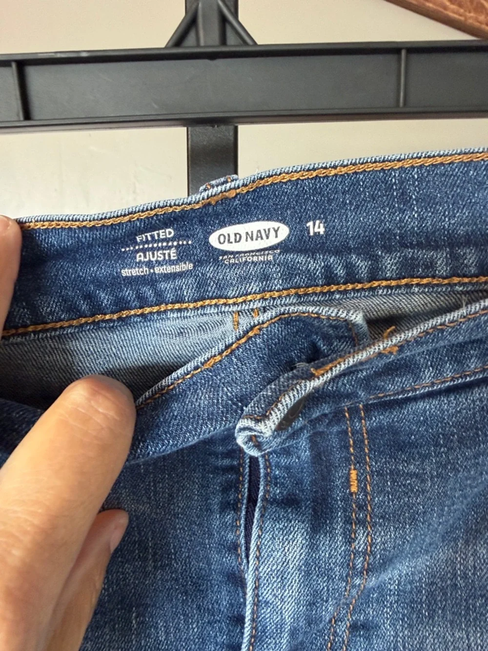 Old Navy Blue Denim Shorts with Contrast Stitching